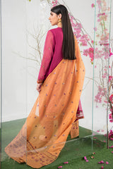 RUSTIC FUSCHIA-3PC (SHIRT, DUPATTA & TROUSER )