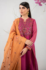 RUSTIC FUSCHIA-3PC (SHIRT, DUPATTA & TROUSER )