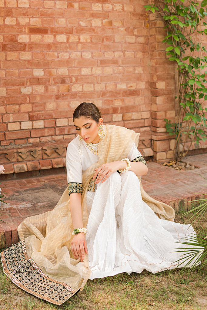 ZARA SHAH JAHAN - 3PC LAWN EMBROIDERED SHIRT WITH DIAMOND PRINTED DUPATTA AND TROUSER - HZG2728